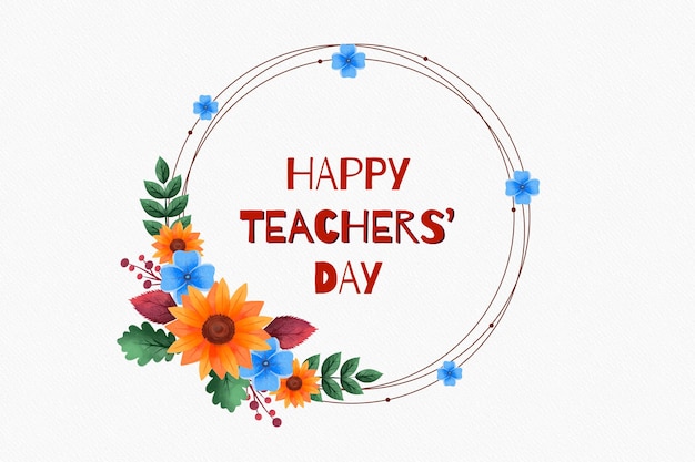 Free Vector watercolor teachers' day background