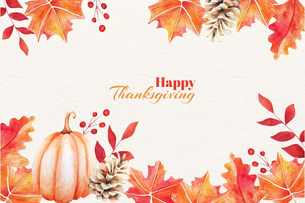 Watercolor thanksgiving background