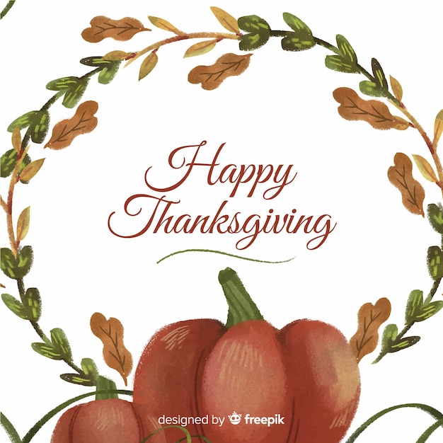 Free Vector watercolor thanksgiving day background