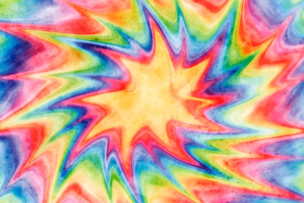 Watercolor tie-dye rainbow background