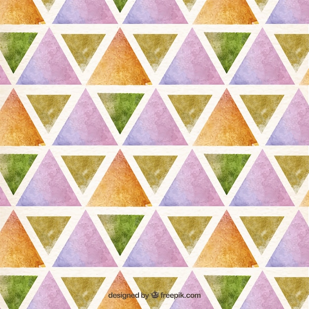 Free Vector watercolor triangular pattern