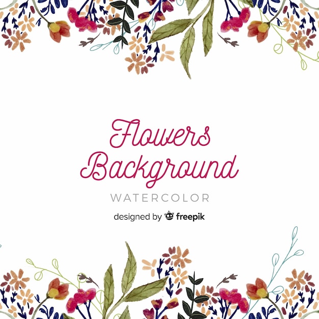 Free Vector watercolor tropical background with elegant style