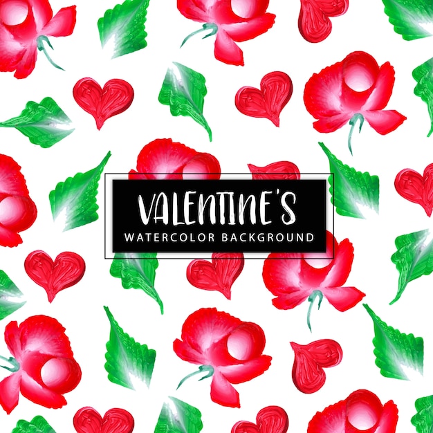 Watercolor Valentine Background