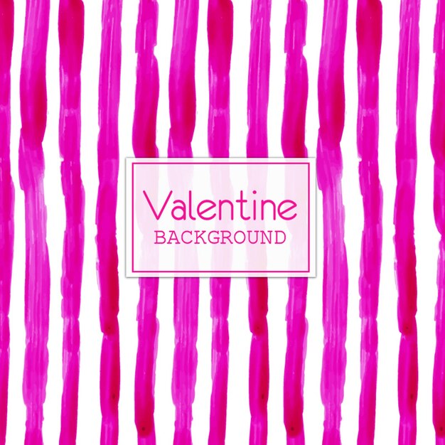 Watercolor Valentine Pink Lines Background