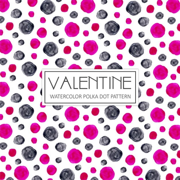 Free Vector watercolor valentine polka dot background