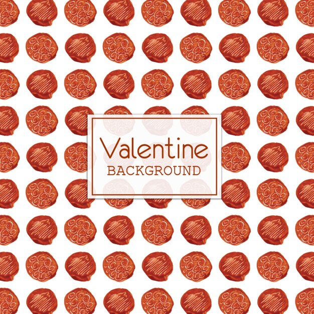 Watercolor Valentine Polka Dot Background