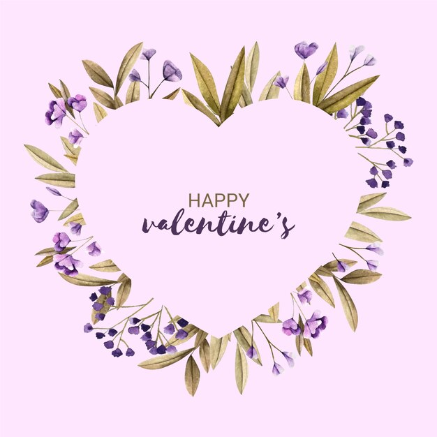 Watercolor valentine's day background