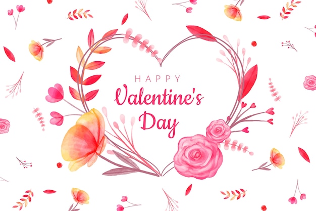 Free Vector watercolor valentine's day background