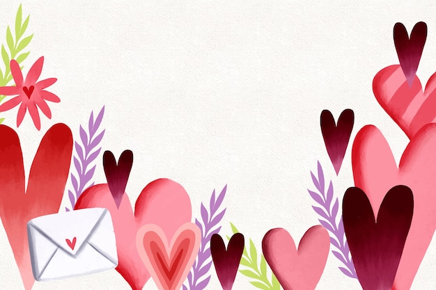 Free Vector watercolor valentine's day background