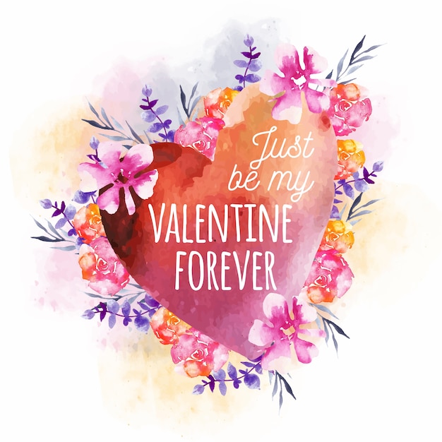 Free Vector watercolor valentines day background concept