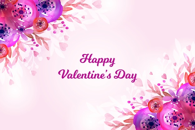 Watercolor valentines day wallpaper theme