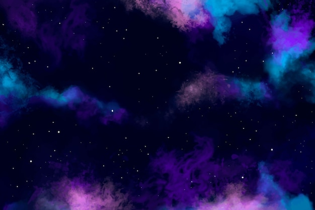 Free Vector watercolor violet outer space background