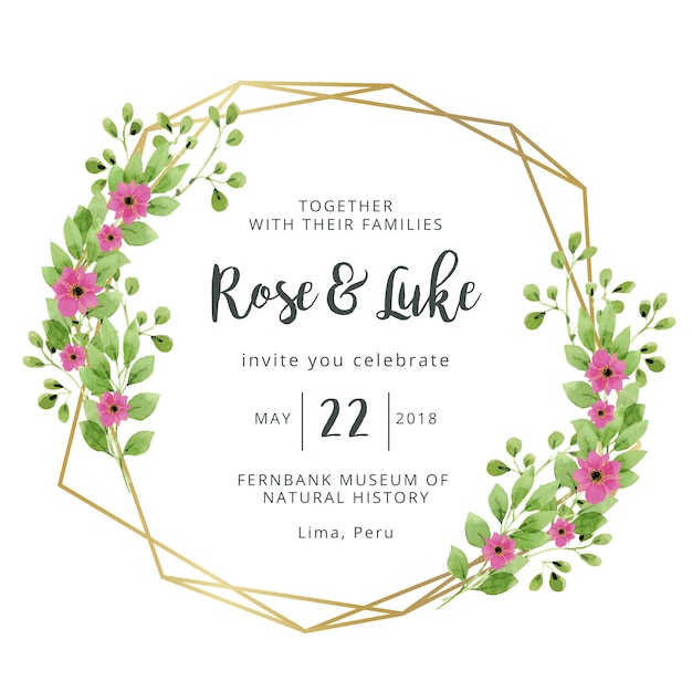 Watercolor Wedding Invitation