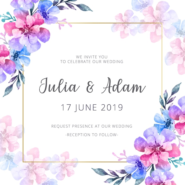 Watercolor Wedding Invitation