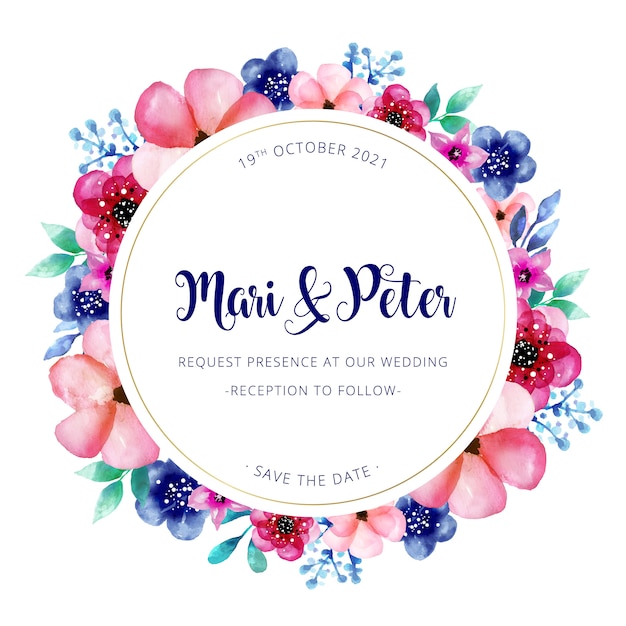 Watercolor Wedding Invitation