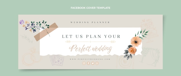 Watercolor wedding planner template