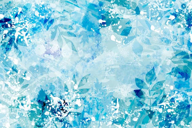 Free Vector watercolor winter background