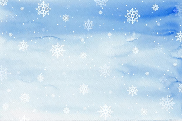 Free vector watercolor winter background