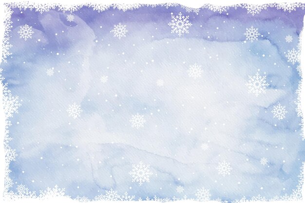 Watercolor winter background