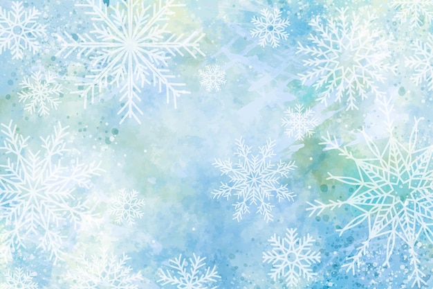 Free Vector watercolor winter background