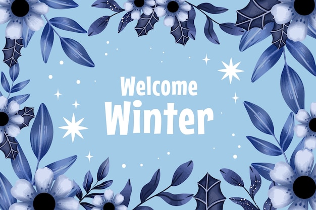 Free Vector watercolor winter season celebration background