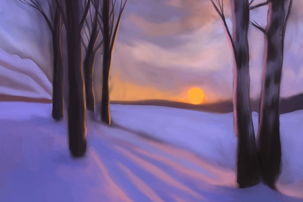 Free vector watercolor winter solstice background