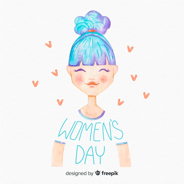 Free Vector watercolor women's day background