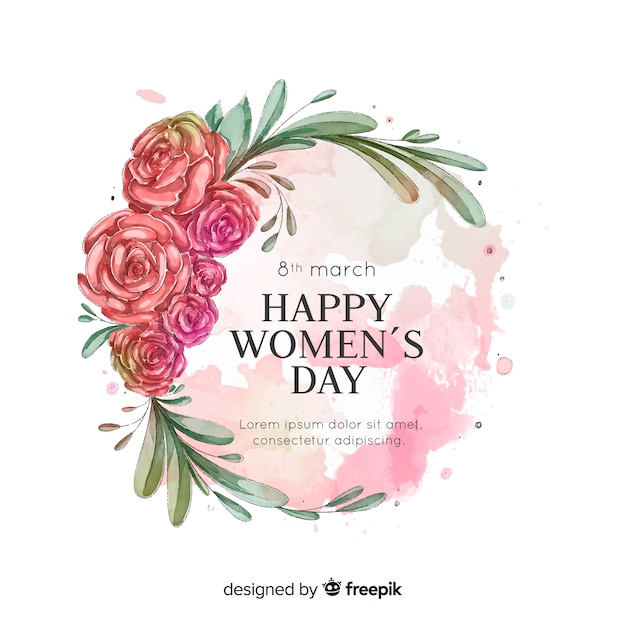 Free Vector watercolor women's day background