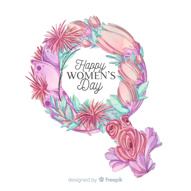 Free Vector watercolor women's day background