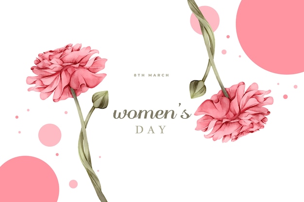 Watercolor women's day design