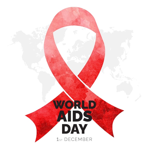 Free Vector watercolor world aids day background