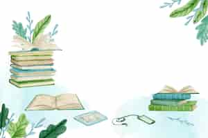 Free vector watercolor world book day background