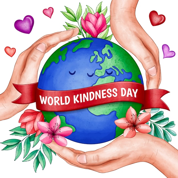 Free Vector watercolor world kindness day illustration