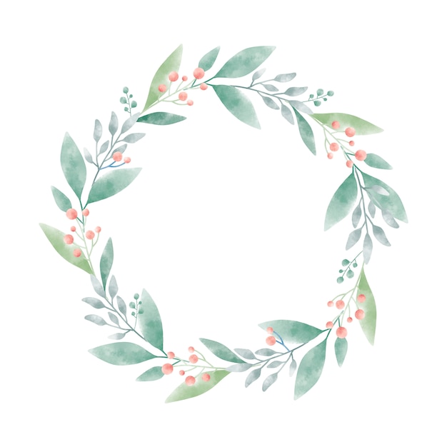 Free Vector watercolor wreath graphic vector design