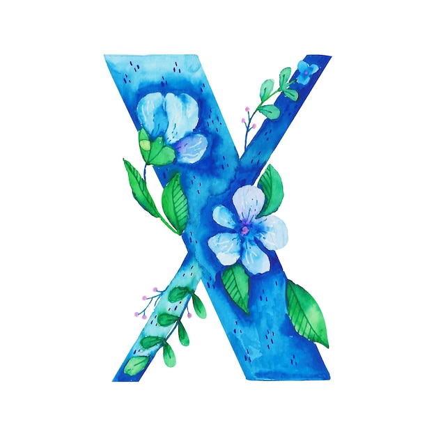 Free Vector watercolor x letter logo