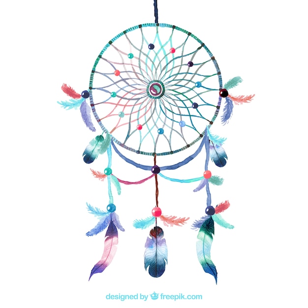 Watercolour dreamcatcher