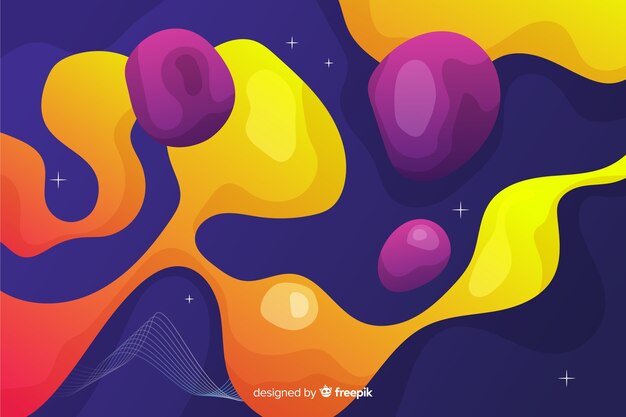 Waterly shapes with trendy gradients