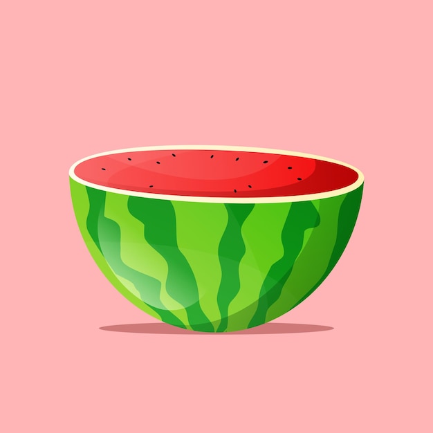 Free Vector a watermelon on a pink background