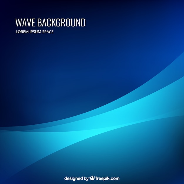 Wave background in  blue colors