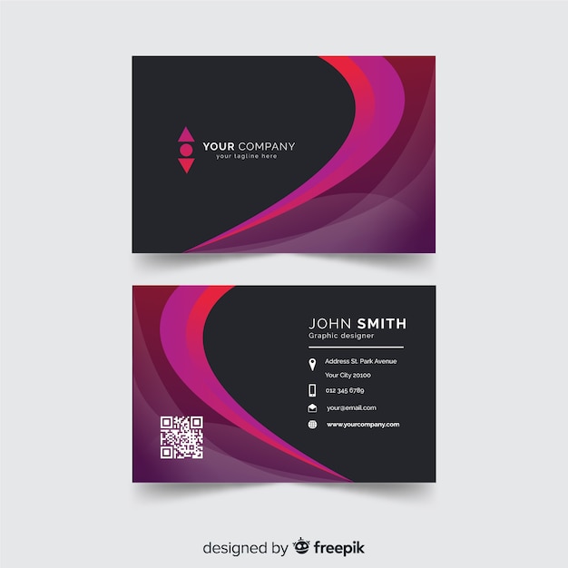 Wave business card template