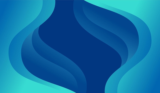 Free vector wave gradient blue background modern design