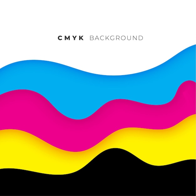 Wave style cmyk flowing colors background