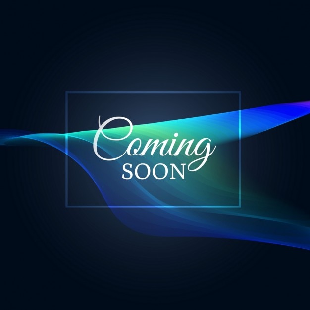 Free Vector waves abstract background with "coming soon" text 