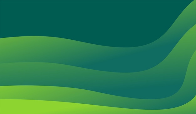 Free Vector waves green gradient background design