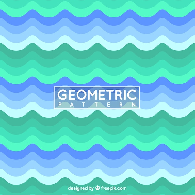 Waves pattern of geometric shapes