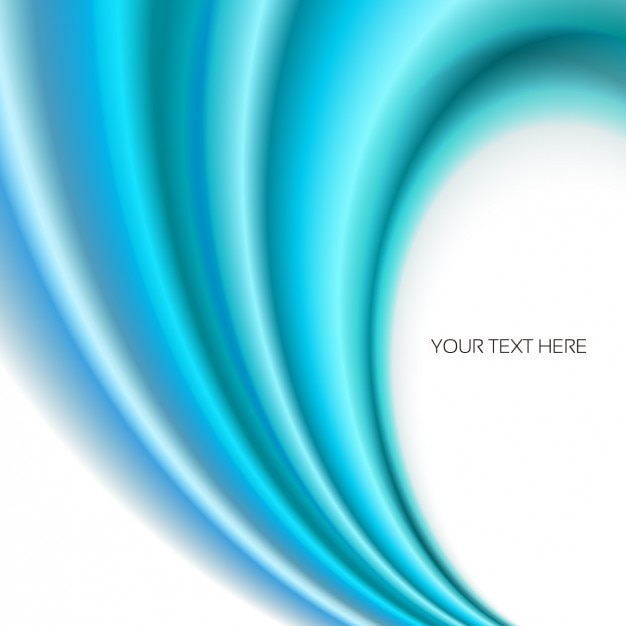 Wavy abstract background in turquoise color