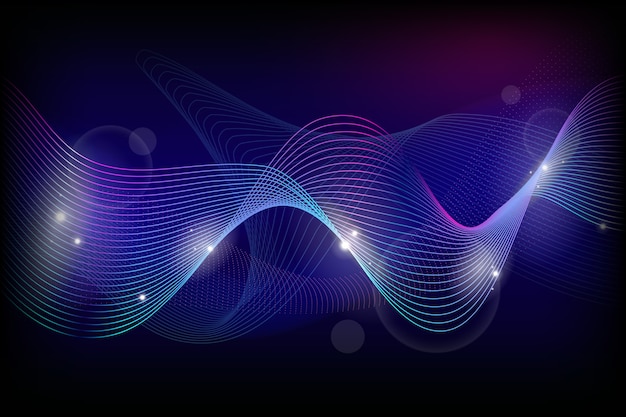 Free Vector wavy background in blue tones