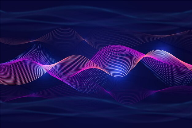 Wavy background violet curvy shadows