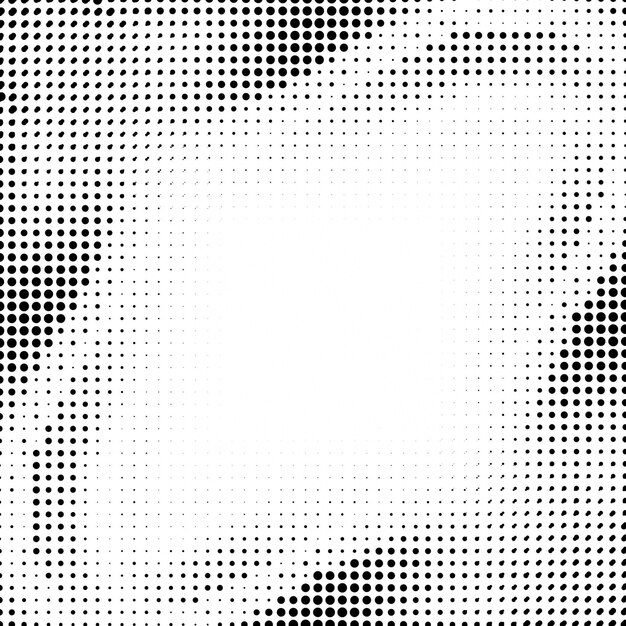 Wavy background with black halftone dots