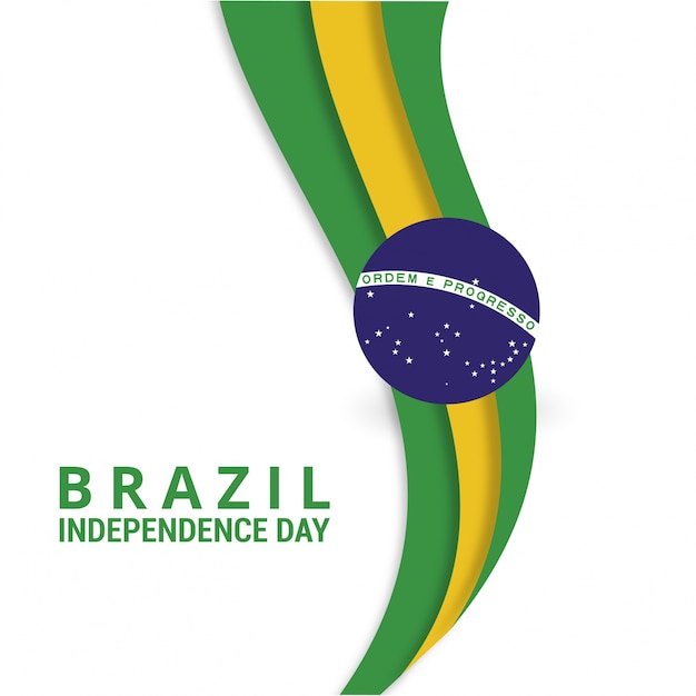 Wavy brazil independence day design